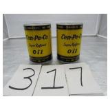 2 CEN-PE-CO  OIL CANS