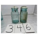 2  BALL JARS W/ WIRE BAIL