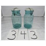 2  BALL JARS W/ WIRE BAIL