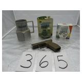 BINOCULARS, JOHN DEERE TOY, CUP, GUN
