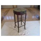 EARLY FILLING STATION METAL STOOL