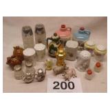 COLLECTION OF SALT N PEPPER SHAKERS