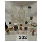COLLECTION OF BOTTLES, ETC