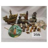 LIGHTHOUSE DECOR, METAL PIRATE BANK, SHELLS, ETC