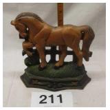 CAST IRON HORSE DOOR STOP