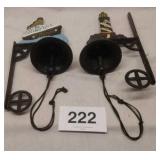 2 CAST IRON BELLS