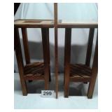 2 PLANT STANDS....1 IS MISSING A PIECE OF