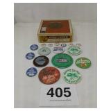 VTG BUTTONS IN CIGAR BOX
