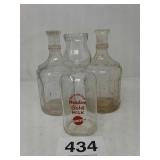 3 GLASS COLLECTOR BOTTLES