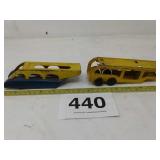 ANTIQUE TOY TIN CAR HAULERS