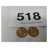 1939 WORLD FAIR KENDALL OIL TOKENS