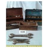 KRAFT CHEESE BOX, TOOL BOXES, MISC TOOLS