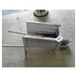 WOOD WHEEL BARROW FRONT WHEEL NEEDS WORK