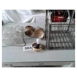 METAL MILK CRATE, LIGHT FIXTURE