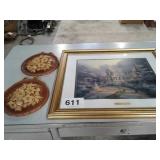 THOMAS KINKADE CHRISTMAS PICTURE 23" X 27"