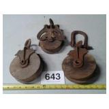 3 PRIMITIVE PULLEYS