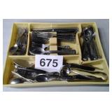 TRAY OF SILVERWARE