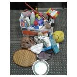 LARGE BOX OF KITCHEN CLEANERS, LAUNDRY DETERGENT,