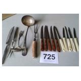 FLINT STAINLESS VANADIUM KNIVES, SILVER PLATED