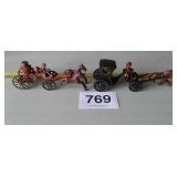 CAST IRON HORSE AND BUGGYS