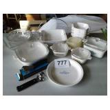 LOT OF CORNING WARE, ANCHOR HOCKING, ETC