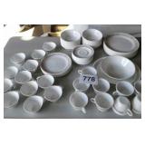 LARGE SET OF CORELLE WARE AND 11 PYREX COFFEE