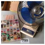 GALAXY OSCILLATING FAN AND 2 CONTAINERS OF THREAD