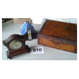 WOOD BOX, MUSICAL CHURCH, WINCHESTER CLOCK