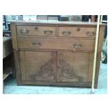 OAK BUFFET CABINET..NO TOP