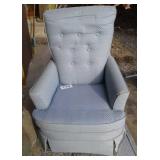 J RAYMOND BLUE ROCKING CHAIR