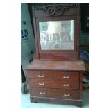 DRESSER W MIRROR 77" TALL