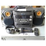 EMERSON 6 DISC CD CHANGER AM FM RADIO, CASSETTE W