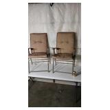 Two folding lawn chairs like new