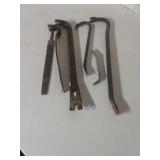 Crowbars, pry bar, file