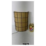 Art Deco wall lamp with fiber glass shade