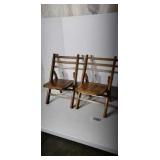Childs folding wood chairs
