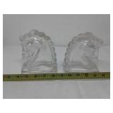 GLASS HORSE BOOK ENDS