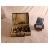 VTG. PIN CUSHION:WOODEN SPOOLS