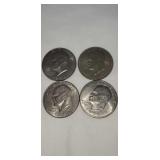 4 Ike dollars from the seventies