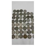 46   Silver nickels. 1940s