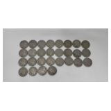 28 silver Buffalo nickels