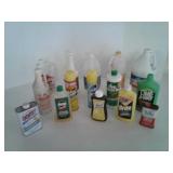 Miscellaneous cleaning supplies. Open and used.