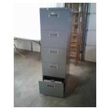 5 drawer metal filing cabinet. No keys