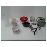 Miscellaneous GLASS and PLASTIC planters