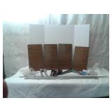 4 WOODEN shelves, METAL WALL brackets, METAL L