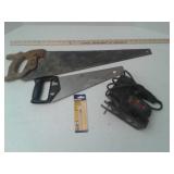 Craftsman ELECTRIC JIGSAW and 2 hand saws
