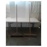 2 UTILITY push brooms