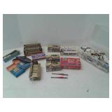 Assortment of matches and FIRE starters. Candles