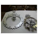 3 piece gear clock. Gears work but not sure if it