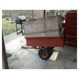 TWO WHEEL GARDEN CART W/WOOD SIDES